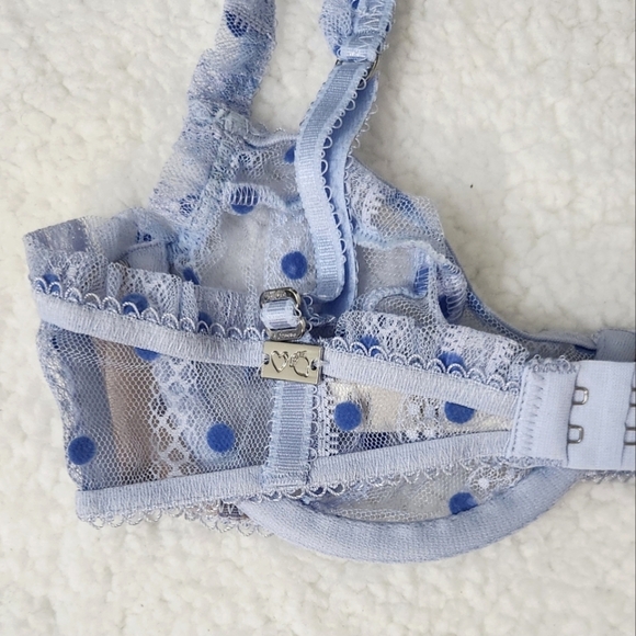 New!For Love and Lemons Harper Raffle Polka Dot Lace Bra - Picture 11 of 14